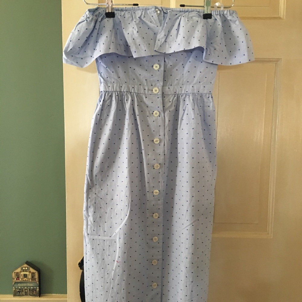 H&M off the shoulder dotted dress